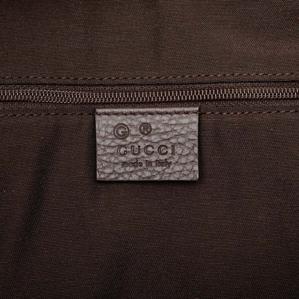 GUCCI Authentic Brown Leather Bamboo Shoulder Bag - Picture 5 of 6